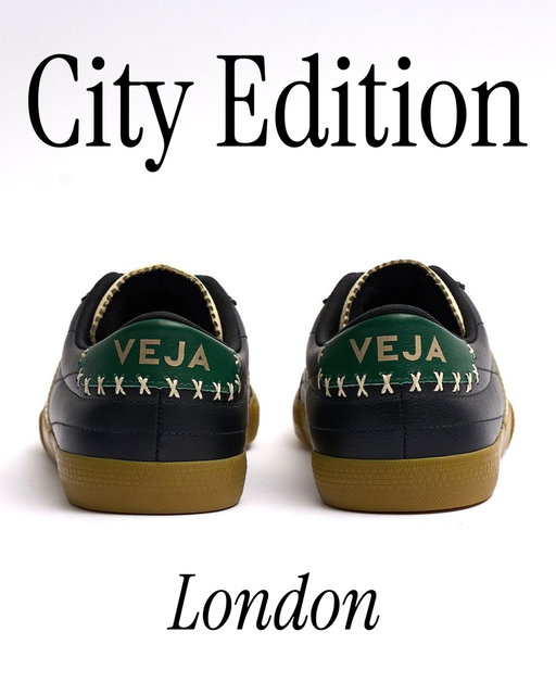 City Edition: London​

The latest addition to our City Editions collection, celebrating the cities where VEJA stores are rooted and the identities that shape them.​

Following Berlin, Brooklyn and São Paulo, London becomes the fourth city to inspire a dedicated edition. Built on the Panenka, this special release pays tribute to the British capital.​

Its name appears in a typography inspired by London’s iconic signage, while the colors and details reflect the city’s distinctive character and timeless elegance.​

Available exclusively at our London store and online.​
45 Monmouth Street, London, United Kingdom