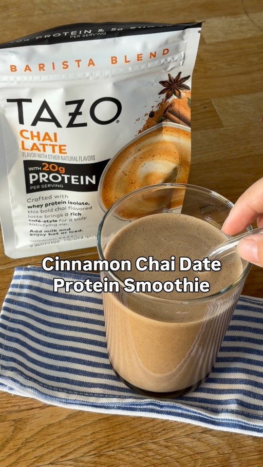 Two scoops, endless possibilities ☕✨
Today’s favorite? A delicious Cinnamon Date Protein Latte made with TAZO Protein Chai Latte, featuring 20g of protein per serving and all the rich, spiced chai flavor you love.

Save this recipe and stay tuned-it’s just one delicious way to enjoy Chai Protein.