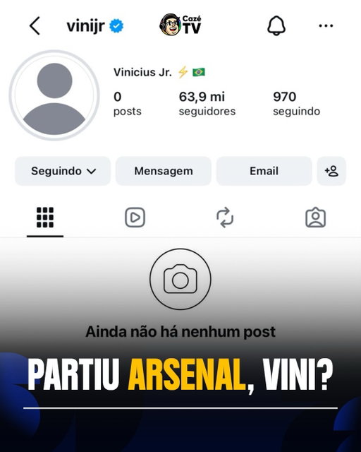 O QUE O VINI TÁ APRONTANDO? 👀🔴

O camisa 7 do Real Madrid arquivou todas as fotos e destaques do seu Instagram, inclusive a foto de perfil... VEM ANÚNCIO AÍ? 🫣🤔

📸 Instagram/@vinijr

#CoberturaCazéTV #Arsenal #ViniJr #cztv04 #Original