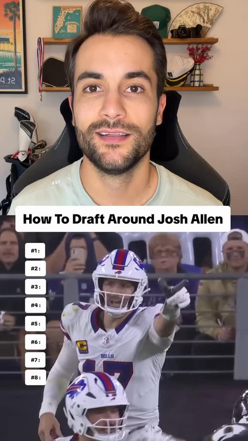 Here’s exactly how to build a championship fantasy roster around Josh Allen 🎯

Follow @fantasybuff14 for more #fantasyfootball tips to get you ready for your draft! 🏆