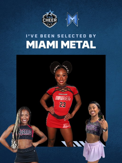 Hi, Remember Me?
Same dream , new Team!
Time To Rock on with @miamimetal_pcl this upcoming season!🤘 
#rockandroll 
#blackgirlscheer 
#fullcirclemoment 
#blessedandhighlyfavored😇