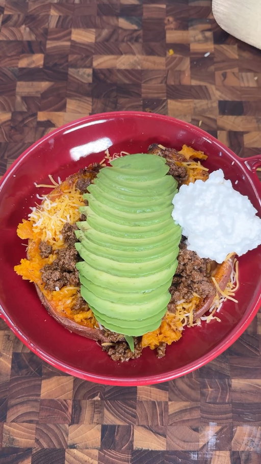 Sweet potato beef bowl #satisfying #recipe