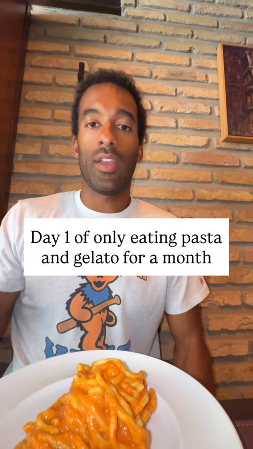 Day 1: only eating Pasta & Gelato for a month 🍝🍦🇮🇹