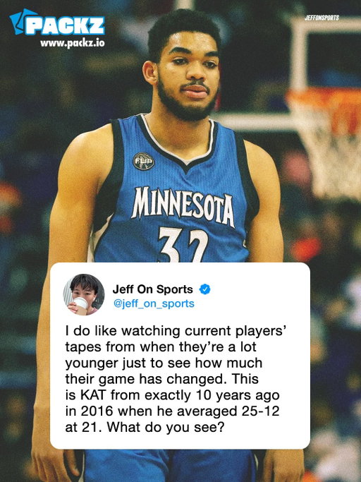 For a 30 year old seven footer, KAT honestly hasn’t lost much athleticism. He never had the craziest in game vertical, but he’s light off his feet and can elevate quickly. A lot of that quickness is still in his game today