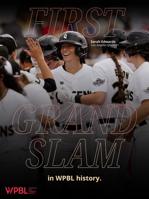 ‼️ GRAND SLAM ‼️ 
@sarahhhedwards delivers the first grand slam in WPBL history for the Los Angeles Queens. 👑