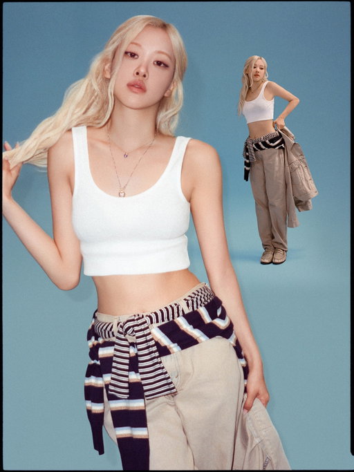 As long as it feels like her, it feels right. This is prep, styled by an original.
 
ROSÉ is wearing the Loose Boot and Loose Taper jeans.