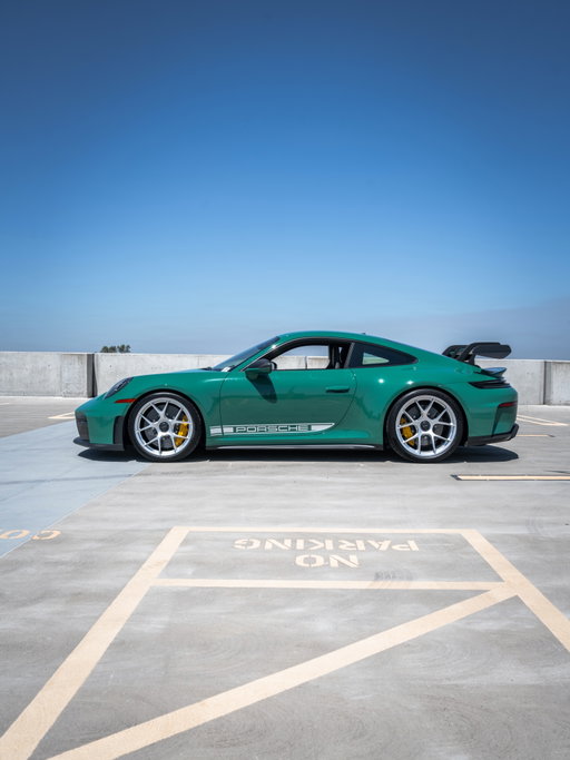 Paint To Sample: Smyrnagreen
Interior color
Leather/Race-Tex Interior in Black with GT Silver Stitching

Vehicle Warranty
48 months
Engine
Gasoline
Transmission
PDK (Automatic)
Drivetrain
Rear-wheel-drive
Maximum power combustion engine
502 hp / 369 kW
Acceleration 0-60 mph
3.2 sec

#PorscheRocklin