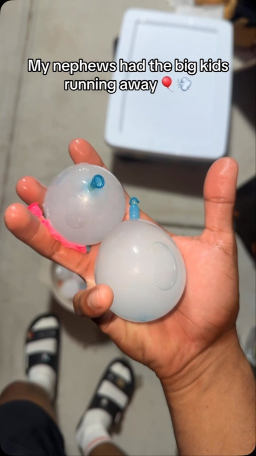 Aye my nephews are winning… I thought 🎈🤦🏾‍♂️ #WaterBalloon #Frozen #Missles #Bruises #BalloonFight