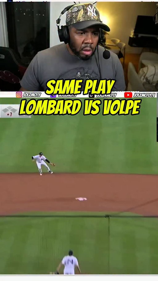 Lombard vs Volpe same play same positioning … the difference tho #yankees