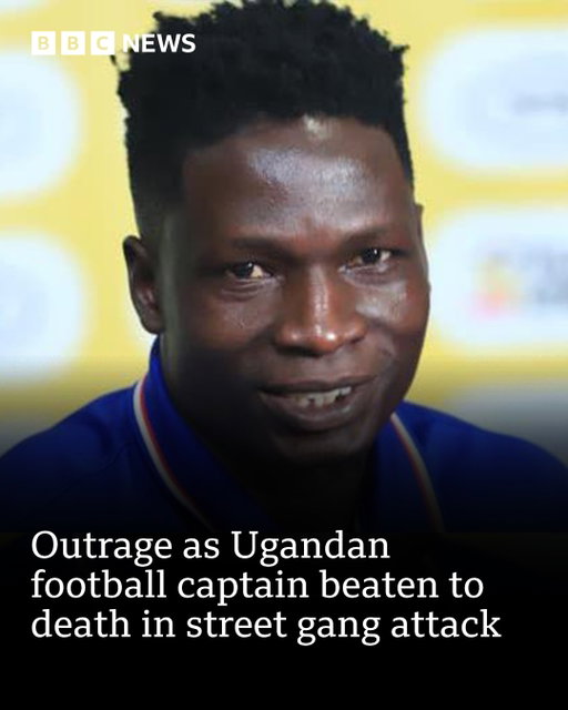 "He carried the hopes of a nation."
 
Ugandans are mourning the death of one of the country's best-known footballers after he was beaten by suspected robbers near his home in the capital, Kampala.

Police said David Owori, 27, was fatally assaulted after resisting an attempt to steal his mobile phone and other belongings, prompting an outpouring of grief and renewed public anger over violent crime in Uganda.

Owori captained Sports Club Villa, the Uganda Premier League record champions, where he played both as a right-back and midfielder. 

He also represented the country's national team, the Cranes.

Tap the link in @BBCNews's bio to read more tributes.

(📷 SC Villa, Getty)

#DavidOwori #Uganda #BBCNews