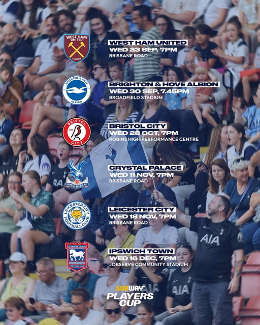 Our 2026/27 Subway Players Cup league phase fixtures are now locked in 🔒