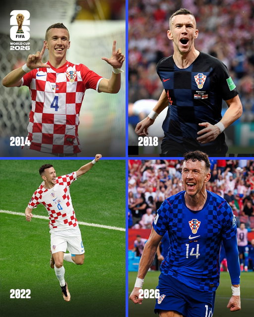 The first Croatian player to score in four or more editions of the @FIFAWorldCup 🇭🇷

Ivan Perišić joined Cristiano Ronaldo, Lionel Messi, Neymar, Miroslav Klose, Uwe Seeler and Pelé on this illustrious list at this year’s tournament! 🌟
