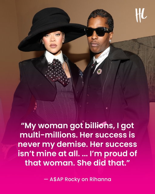 "There's nothing another n***a can say to me ... to make me feel insecure or less proud about my woman being successful," A$AP Rocky said about Rihanna on "The Jason Lee Show." (📸: Getty Images)