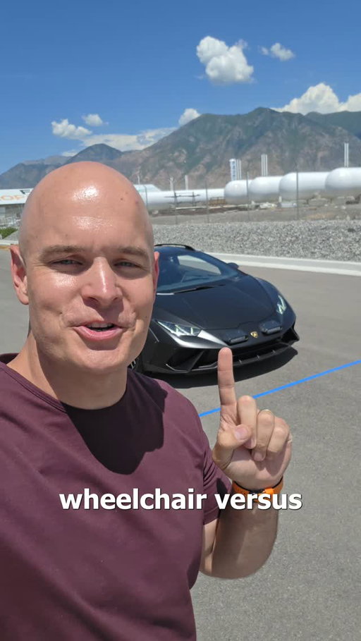Do you think our off road wheelchair can beat a @lamborghini ?! You can enter to win this lambo for free at www.ridge.com/JerryRig