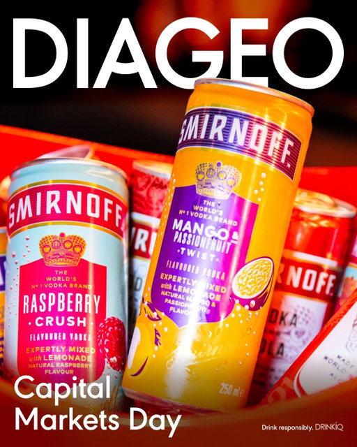 We held our Capital Markets Day today, where we shared an update on our new strategy.

Head to Diageo.com to find out more.

Drink responsibly. DRINKiQ.com
