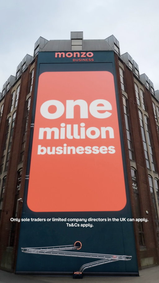 We’ve hit 1 million business banking customers. That’s 1 in 6 businesses across the UK! 

Here’s to all of you and all the incredible work that you do. And thank you for choosing us to join you on your business journey - we’re honoured. 

Made in collaboration with @why.cgi 

Only sole traders or limited company directors in the UK can apply. Ts&Cs apply.