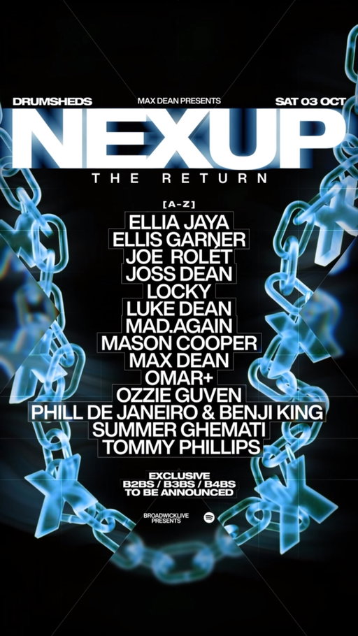 LONDON… THE WAIT IS OVER🚨 

Bringing NEXUP back to my home town has been a long time coming, and I couldn’t be more excited to finally share this lineup with you. It’s packed with artists who perfectly represent what NEXUP is all about, with a few surprises still to come…

We’re keeping some exclusive B2Bs, B3Bs & B4Bs under wraps for now. Who do you think is going B2B? 👀 

Last year’s show was one I’ll never forget, and this time we’re taking things even further. Tickets are on sale now via the link in my bio. See you on October 3rd 💙