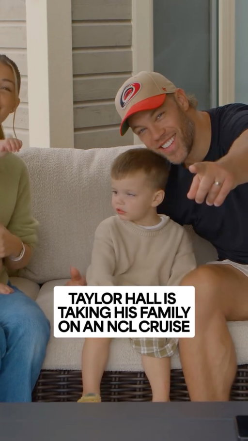 "I saw a couple reels the other day actually, and it got me pretty excited to go on a water slide and bring my kid down it!" 🛝⁣
⁣
Taylor Hall (@hallsy09) is celebrating his #StanleyCup victory by taking is family on a cruise with @norwegiancruiseline and going to the all-new Great Tides Waterpark!