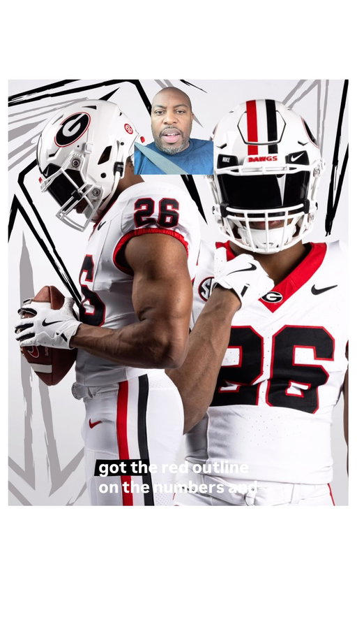 All You Feeling The New #Georgia All-White Helmets And Uniforms? ⚪️🔴⚫️ 🤔 #CollegeFootball #Funnymaine #UGA #influencer