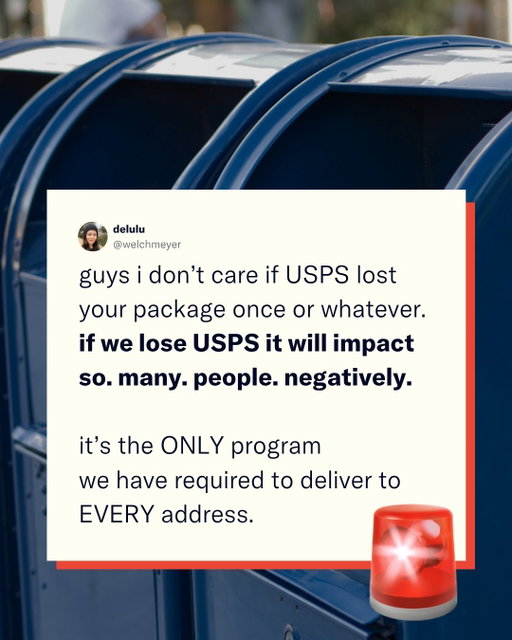 The United States Postal Service wasn’t created to maximize profits. It was created to serve the public.