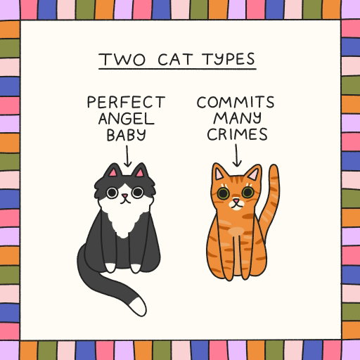 the 👼and 😈 on your shoulders except it’s your 2 cats

🎨: @carolinefriendart 

#catparent #multicathousehold #catlovers #illustration #illustrationart