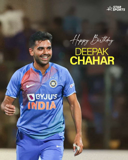 Picking wickets or clutch lower-order runs, count on him to deliver! 🙌

Wishing #DeepakChahar a very happy birthday! 🎂