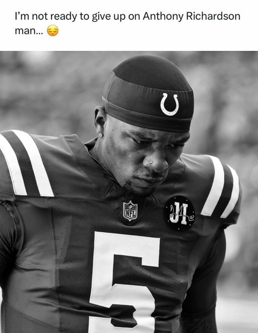 I’m not giving up on him yet 😳💔 are you? 

Anthony Richardson is one of the most physically gifted quarterbacks the NFL has seen in years. At 6-foot-4 and around 245 pounds with elite speed and one of the strongest arms in football, he can make throws and runs that very few quarterbacks can. When he’s healthy and confident, he has the ability to completely take over a game with his athleticism alone.

The problem has never been talent—it’s consistency. Richardson has struggled with accuracy, completing just over 50% of his passes through his NFL career, and injuries have repeatedly interrupted his development. Shoulder surgery, an oblique injury, back issues, and even a freak orbital bone fracture have kept him from getting the reps he desperately needed. 

By 2026, the Colts had moved Daniel Jones ahead of him, declined Richardson’s fifth-year option, and entered training camp with his future in Indianapolis uncertain. He has still flashed his incredible upside in practices, but Jones has generally looked more consistent in the offense. 

If everything clicked, Richardson has MVP-caliber physical tools. That’s not an exaggeration—his size, arm strength, and rushing ability are rare. But until he proves he can stay healthy and become a more accurate passer, he’s more of a high-upside project than a reliable franchise quarterback.

Via @toughjuke