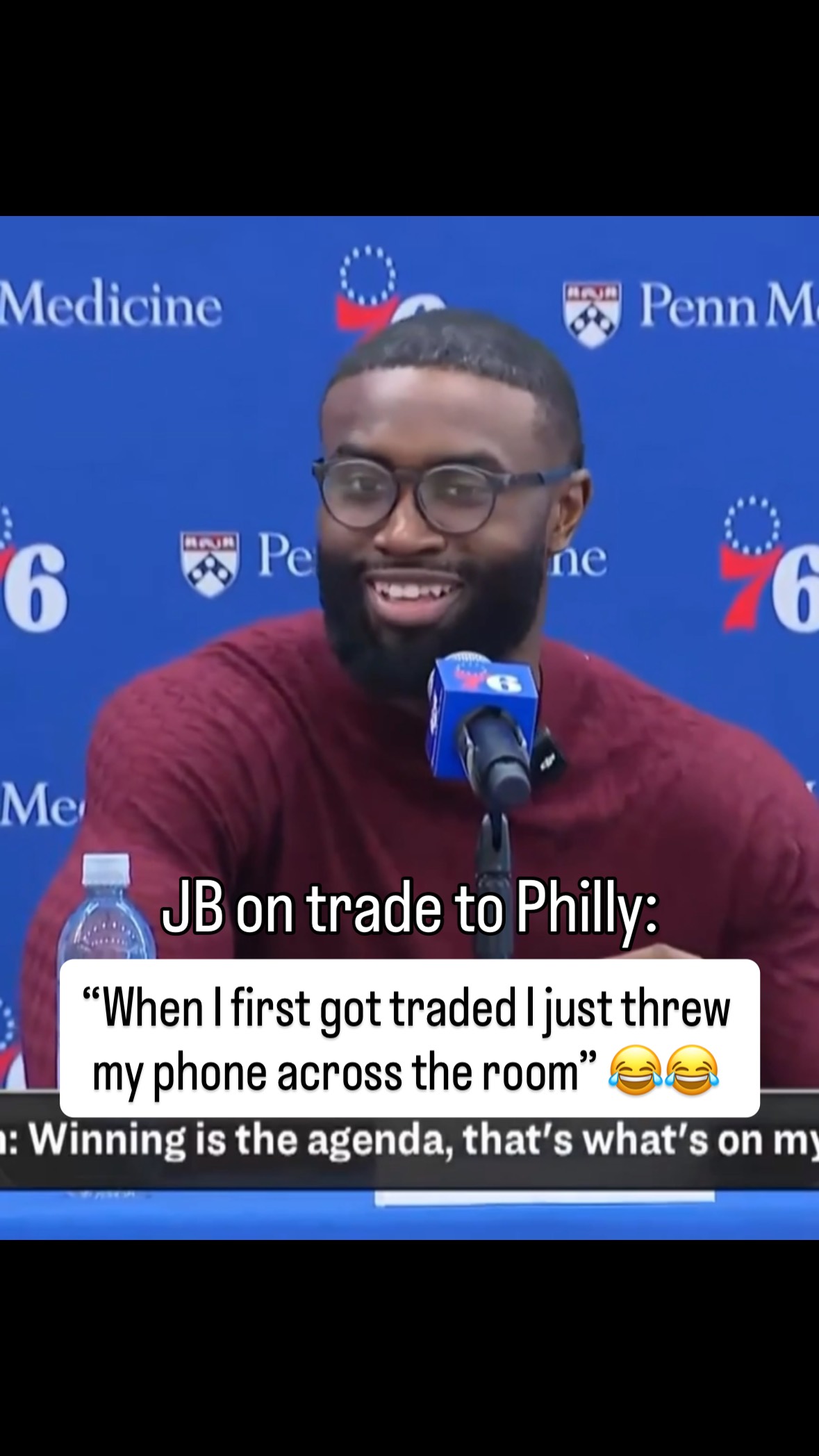 Jaylen Brown finding out he got traded to Sixers 💀 (via @sixers)