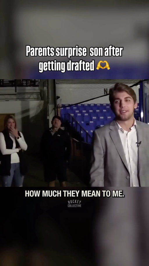 In 2020, Jake Boltmann found out he was drafted by the Flames during team practice. Days later in a post-draft interview, he said he wished his parents were there so he could hug them… not knowing they’d flown in to surprise him mid-interview.

(via @officiallincolnstars)