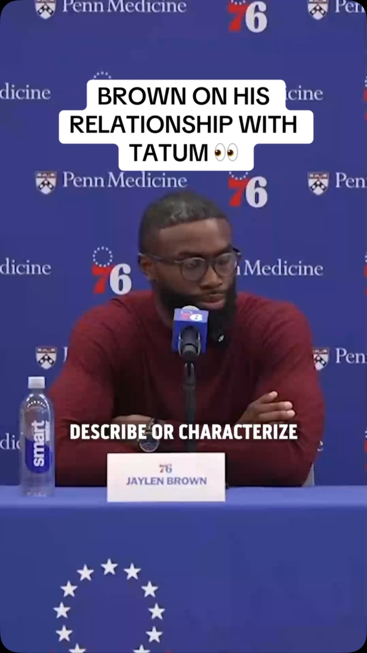 Jaylen Brown spoke about the contact he and former teammate Jayson Tatum have had post-trade to Philadelphia!