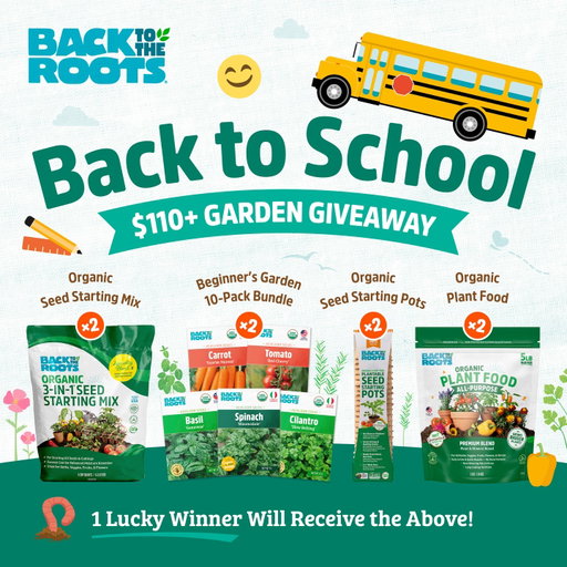 ✏️​​📚 Back to School $110+ Giveaway! 📚✏️

Because sometimes the best lessons are learnt outside of a textbook, we’re giving one lucky winner the ultimate STEM starter pack to grow their little one’s curiosity from the ground up. 

2 x Organic Seed Starting Mix 6 qt. 
2 x Organic Beginner’s Garden 10 Seed Pack 
2 x Seed Starting Pots 24 ct. 
2 x Organic All Purpose Plant Food 5lb 

To enter: 

1. Follow @backtotheroots_official.
2. Comment ‘WINNER’
3. Tag a friend you want to grow with. 

No purchase necessary. Contest ends 11:59 PM CT on 8/20/26. Open to US shipping addresses only. The winner will be notified via DM after contest end date. Void where prohibited. This contest is in no way sponsored, endorsed, administered by or associated with Instagram.

#organicgardening #gardeninggiveaway #homegrownproduce