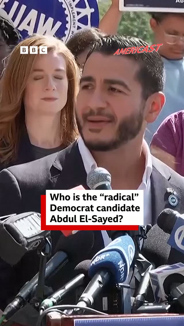 Is Democrat Abdul El-Sayed the "most radical candidate ever"?

Who is this new “left-wing warrior”, the Democrat's new Senate candidate in Michigan for this November's midterm elections? Abdul El-Sayed wasn't supported by many Democrats because of his progressive views, and there are new fears that he might split the Democratic party. 
What does he think and why is he scaring some Democrats? 

Justin Webb discusses.

#BBCNews