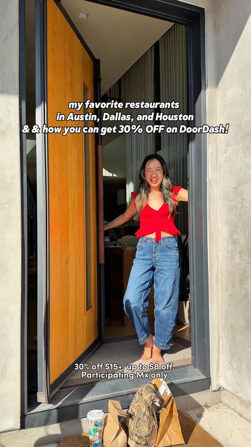 My favorite Austin/Dallas/Houston restaurants that I don’t have to leave the house for thanks to @DoorDash 🙌 Beat the heat and order local this Flavor Fest: grab from spots like Freebirds and Cheba Hut and score 30% off through 8/23. Which spot should I order next?? #DoorDashPartner

30% off $15+, up to $8 off. Participating Mx only.