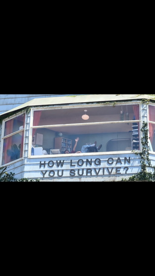 Breaking: A person is living inside The Last House billboard on Sunset Blvd for the next 48 hours!!! 😱 @netflix