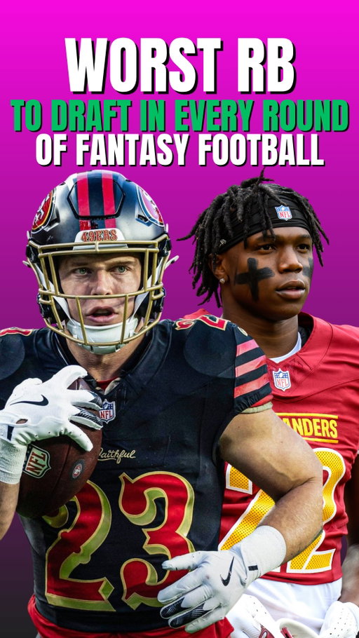 Worst RBs To Draft In Each Round of Fantasy Football #nfl #fantasyfootball #fantasydraft #runningback