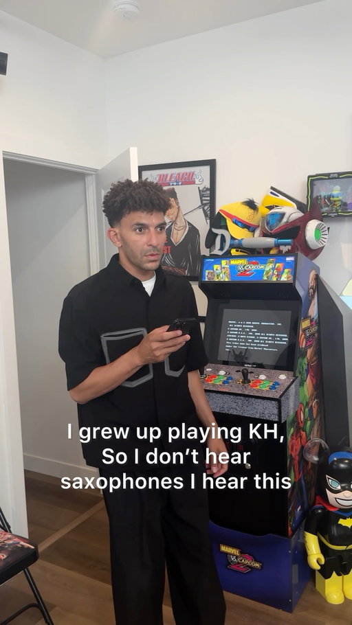 I grew up playing kingdom hearts, 
so I don’t hear saxophones I hear this