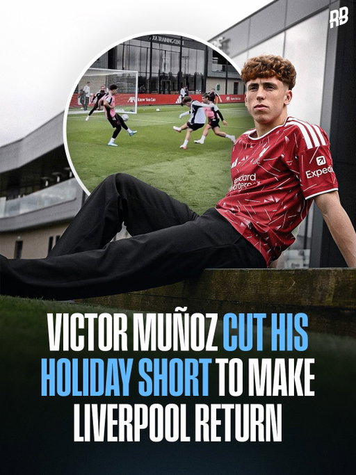 New Liverpool signing Victor Muñoz cut his holiday SHORT to join in with pre-season… and he’s already looking sharp 😮‍💨

Won the World Cup with Spain after moving to Liverpool from Osasuna. Now been given the opportunity to shine in the Premier League, and I think he’s one of those players that is going to COOK. 🔥🇪🇸 

Can’t wait to see him under Andoni Iraola… admins stocks are invested 👀
