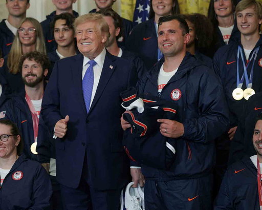 GOLD RUSH: President Donald Trump hosted dozens of Winter Olympians and Paralympians for a reception honoring their accomplishments in the Milano Cortina Games earlier this year.⁣
⁣
Link in bio.