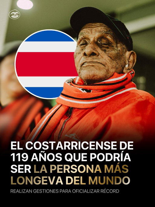 José Flores Flores nació en 1907 y, con 119 años, podría convertirse oficialmente en la persona más longeva del mundo.

Don José vive en Guanacaste, cerca de la famosa Zona Azul de Nicoya. Su secreto, según cuenta, ha sido trabajar duro en el campo, comer sano y encomendarse a Dios.

Aunque su familia vive con pocos recursos, en su hogar nunca faltan el cariño y los cuidados de su nieta Hellen. Actualmente, investigadores revisan sus documentos históricos para confirmar este posible récord mundial.

Y desde los 12 años, mantiene intacta otra pasión: su amor por la Liga Deportiva Alajuelense. 

📍 @costarica
📸 @alajuelense_oficial

#CostaRica #Guanacaste #PuraVida