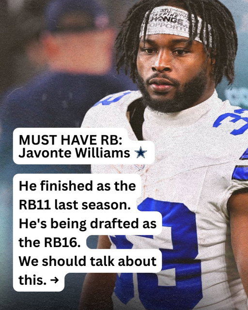 Drop one of your must-haves in the comments and tell us WHY? 

#fantasyfootball #javontewilliams #cowboys #fantasyfootballdraft #fantasyfootballadvice #dallascowboys #ffb #dynastyfantasyfootball
