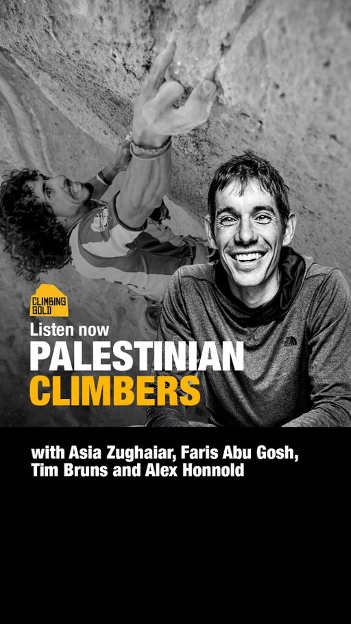 Climbing feels like freedom. It’s a sentiment that most of us can relate to. In the midst of war and violence in the Middle East, we return to the climbers of Resistance Climbing and learn how they’ve kept finding joy and hope even as the walls close in. We talk with @asia.zughaiar, @ag.faris and Tim Bruns.

#climbinggold is created by @ducttapethenbeer in collaboration with @alexhonnold

Sponsored by: @thenorthface, @kodiakcakes, @latticetraining

Photo: @austin_siadak