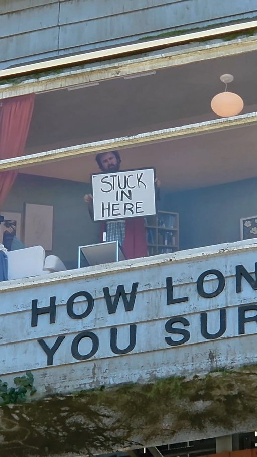 dude took “living rent-free” LITERALLY 🏠🪧 
#TheLastHouse #billboard #comedy #funny #reels