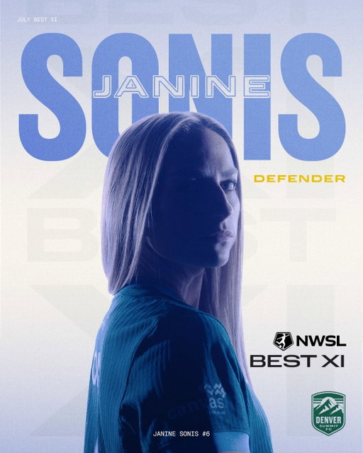FOR THE SECOND TIME THIS SEASON 🙂‍↕️

Janine Sonis has been named to the @nwsl Best XI for the month of July!