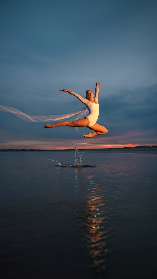 What a moment Lucy! 🌅 

Sunset to Blue Hour with @lucymarkwickdance at Cambersands 🏖️ 

Lit using the X100 RGB from @zhiyun_tech and shot using my new 20mm F2.8 Air from @viltrox.official The perfect combo for this scene 🎬 

#viltrox #zhiyun