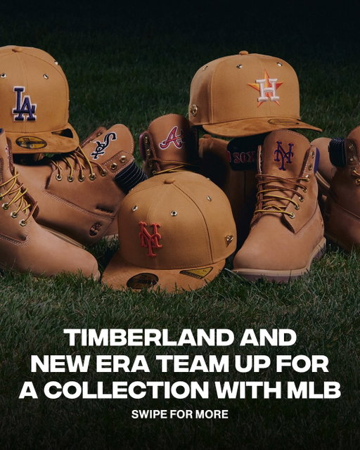 Timberland and New Era are bringing MLB heritage to the iconic 6-Inch Boot. 

The two brands have teamed up for a limited-edition MLB collection featuring Timberland’s Premium 6-Inch Waterproof Boot alongside New Era’s 59FIFTY fitted and 19TWENTY adjustable caps.

The collection features MLB teams: Yankees, Mets, Dodgers, Red Sox, White Sox, Astros and Braves.

The collection drops globally August 15 through Timberland, New Era and MLB, with boots priced at $250 and caps ranging from around $50–$60.