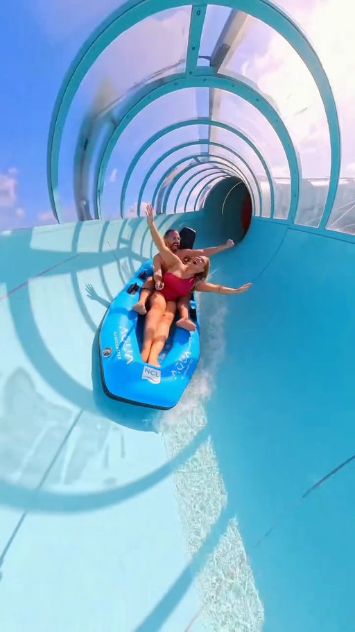 follow @georgeandcris for travel inspo 😍

Who would you ride this with?! 🎢 details👇

🚢 Welcome on board the world’s newest cruise ship, @norwegiancruiseline Luna, where you can find the first hybrid roller coaster + water slide at sea. 

🌊 The Aqua Slidecoaster is the wildest new cruise attraction on earth. Riders hit speeds up to 30 mph, race side-by-side, and even get launched uphill. It’s basically a theme park ride… on a ship. 😳

🤗 Send this to your cruise buddy! 

#cruiselife #bucketlisttravel #waterslide #rollercoaster