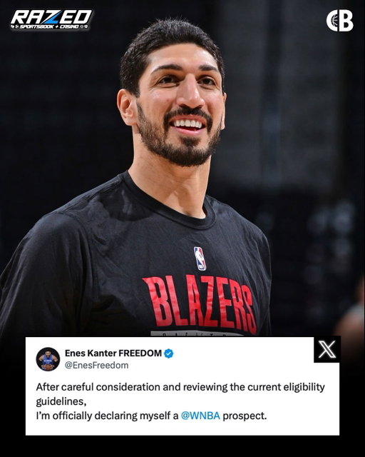 ENES KANTER… WNBA PLAYER! Enes Kanter announced on social media that he wants to be a WNBA player 🗣️

“After careful consideration and reviewing the current eligibility guidelines,
I’m officially declaring myself a @WNBA prospect.

If simply declaring who you are is all that’s required, then I meet every single requirement necessary to compete in the WNBA.

My team and I have carefully examined the WNBA’s eligibility criteria and governing framework surrounding self-identification and inclusion. Based on the current guidelines, I can and am officially declaring my eligibility for the upcoming WNBA draft in April 2027.

I know my presence on the court will stir up strong opinions.
I am definitely not here to mock, make fun of, or disrespect any community or personal choices. 
I’m simply asking that the current rules be applied equally to everyone — the rules that represent the very values many WNBA players and coaches have publicly advocated for.
My team and I are prepared to ensure these guidelines are applied equally, consistently, and without exception, and I look forward to the #WNBA honoring its stated principles.

See you at training camp.” 

Thoughts? 🤔