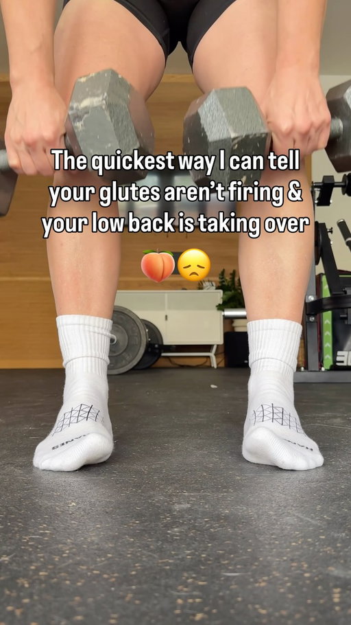 Your glute gains start at your feet. 👣🍑

👉 Your big toe lifts every time you squat or hinge?! I KNOW you are missing out on gains and your low back is being a little betch. It isn’t her fault though! 

When the big toe loses contact with the ground, you lose part of your “tripod foot”—the stable base formed by your heel, the base of your big toe, and the base of your little toe.

That small change matters.

Without a stable tripod, your body often shifts pressure to the outside of the foot. The hip loses a more efficient position to create force, so your glutes contribute less while other muscles work overtime.

But here’s the part hardly anyone talks about…

Your feet influence the entire chain above them.

A stable foot helps create better hip rotation and a more stable pelvis. A more stable pelvis gives your diaphragm, deep core, and pelvic floor a better foundation to manage pressure during heavy lifts.

When your big toe constantly lifts, it’s often a sign that your body is searching for stability somewhere else. That can lead to more gripping through the hips, upper abs, or even the pelvic floor instead of creating pressure through the whole system.

The fix?! 

Yes, you want to shift your weight back a bit when you sit back in a squat or hinge at the hips. But don’t sit “back and down” so far that you lose foot connection. 

  Keep three points of contact with the floor. Think: 

—Spread your foot like a tripod.
—Feel gentle pressure through the ball of your big toe without curling your toes.
—Push the floor away through your whole foot.

It seems like a tiny detail—but it’s one that can completely change where you feel your squats, hinges, and deadlifts.

Go look at those piggies when you lift!! It will tell you a lot! 

#pelvicfloor #backpain