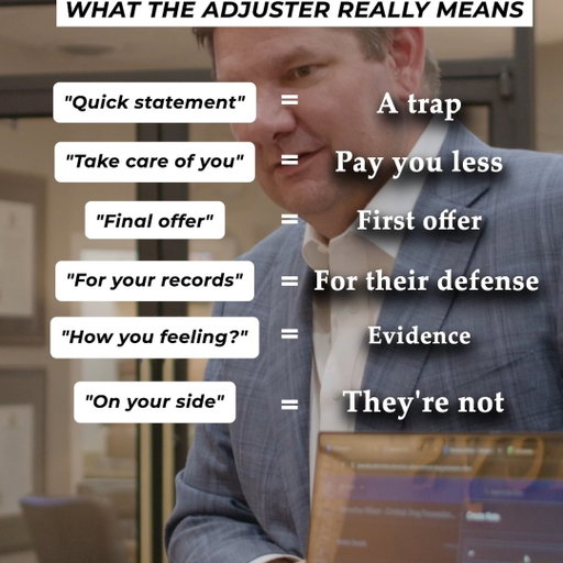 That friendly phone call has a purpose.

An adjuster's job is to gather information that can reduce what the insurance company pays. Before giving a recorded statement or discussing your injuries, understand your rights.

The right words early on can make a big difference later.

#PersonalInjuryLaw #InsuranceAdjuster #TexasInjuryLaw #CarWreck #LegalTips #KeithAndLorfing #WestTexasTough #WestTexas