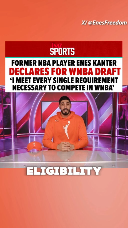 Former NBA player Enes Kanter Freedom says he’s officially entering the WNBA Draft, claiming he meets the league’s eligibility rules and wants them applied equally. 👀🏀
 
Should the WNBA allow him to enter, or should the league reject his application?